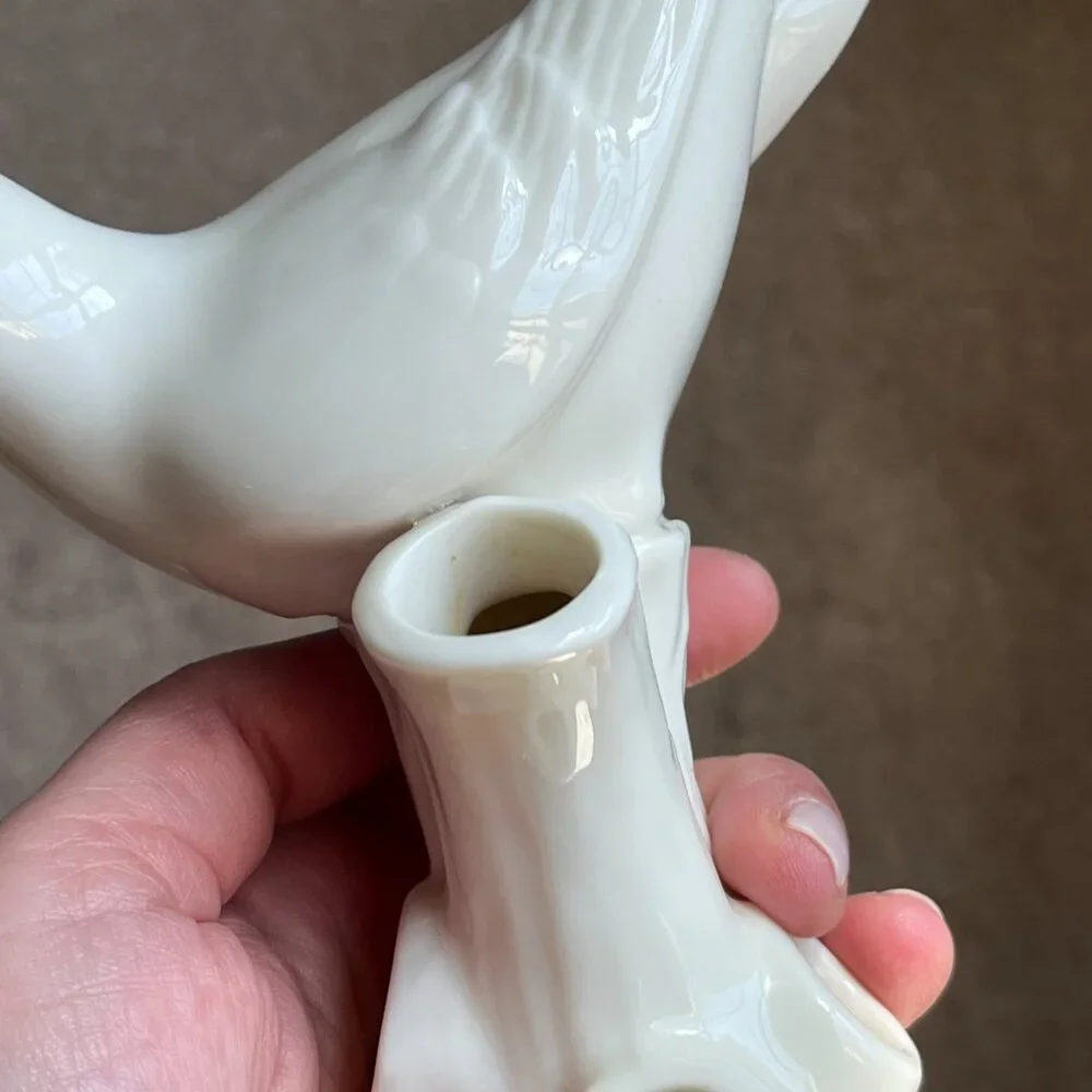 Lenox Cream Dove Bird Tree Flower Vase‎ ( (h/accent/x)